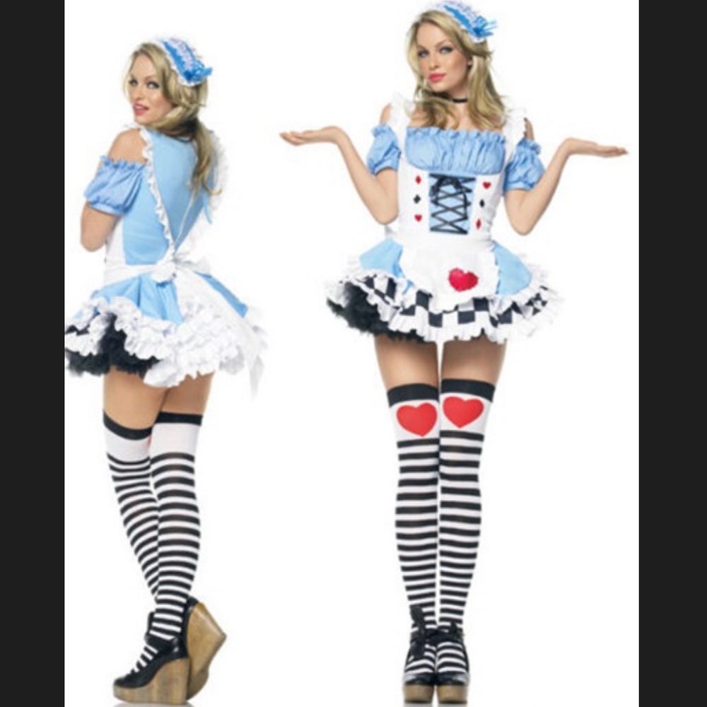 Alice In Wonderland Halloween Costume w/ Petticoat